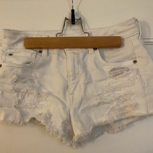 White Jean Shorts